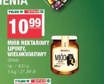 Miód nektarowy lipowy SPAR +1 wariant
