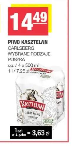 Piwo Kasztelan 4-pak 500 ml