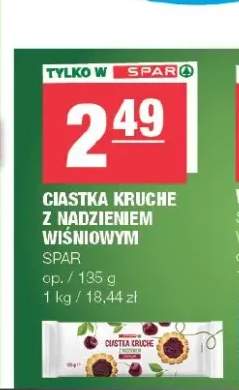 Ciastka kruche z nadzieniem wiśniowym SPAR