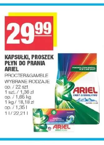 Kapsułki, proszek, płyn do prania Ariel