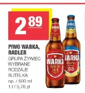 Piwo bezalkoholowe Warka Radler Cytryna +1 wariant