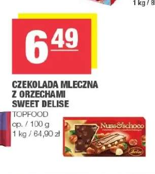 Czekolada mleczna z orzechami Sweet Delise