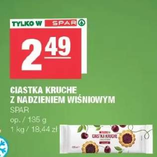 Ciastka kruche z nadzieniem wiśniowym Spar