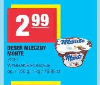 Deser mleczny Monte Zott