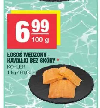 Łosoś wędzony - kawałki bez skóry Kohler
