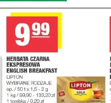 Herbata czarna ekspresowa English Breakfast Lipton