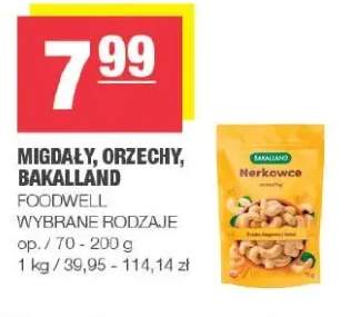 Migdały, orzechy Bakalland