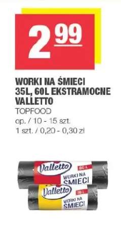 Worki na śmieci 35 l ekstramocne Valletto +1 wariant