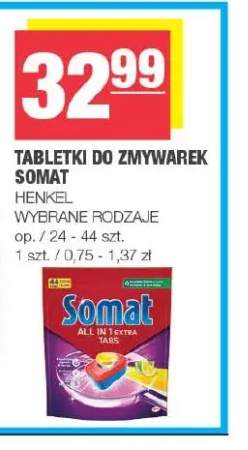 Tabletki do zmywarek Somat