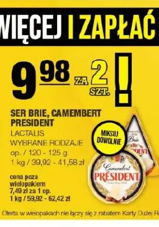 Ser camembert Président +1 wariant