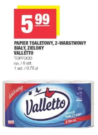 Papier toaletowy 2-warstwowy biały Valletto 8-pak +1 wariant