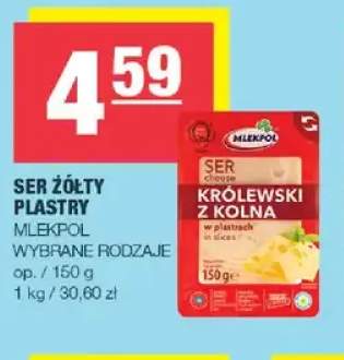 Ser żółty w plastrach Mlekpol