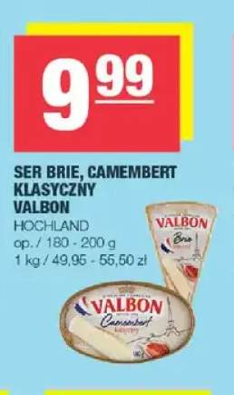 Ser brie klasyczny Valbon +1 wariant