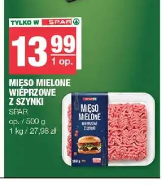 Mięso mielone wieprzowe z szynki Spar