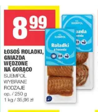 Łosoś roladki wędzone na gorąco Suempol +1 wariant