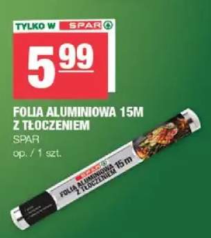 Folia aluminiowa 15 m z tłoczeniem SPAR