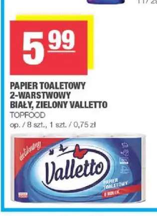 Papier toaletowy 2-warstwowy biały 8-pak Valletto +1 wariant