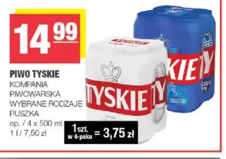 Piwo Tyskie Gronie 4-pak +1 wariant