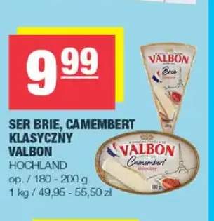 Ser camembert klasyczny Valbon +1 wariant