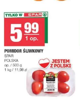 Pomidory śliwkowe polskie Spar