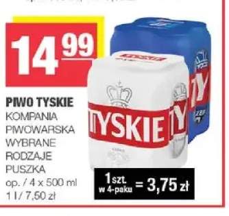 Piwo Tyskie 4-pak 500 ml