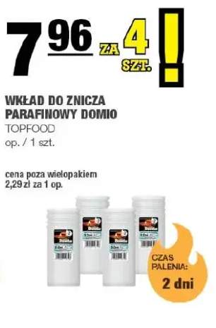 Wkład do znicza parafinowy Domio 4-pak