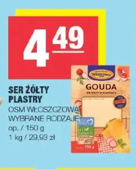 Ser żółty w plastrach Włoszczowa