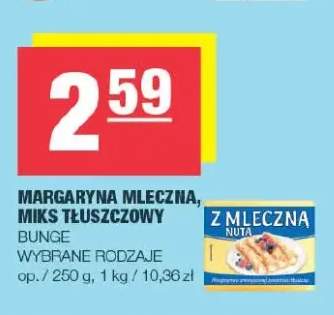 Margaryna Mleczna, miks tłuszczowy Bunge