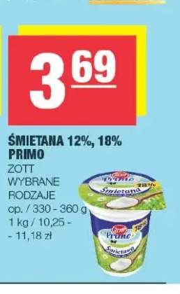 Śmietana Primo Zott 12% +1 wariant