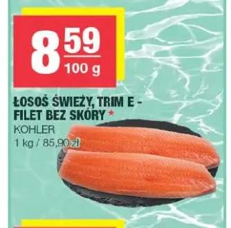 Łosoś świeży trim E filet bez skóry Kohler