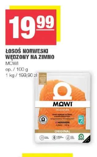 Łosoś norweski wędzony na zimno Mowi