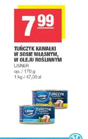 Tuńczyk kawałki w sosie własnym Lisner +1 wariant