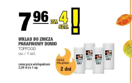 Wkład do znicza parafinowy Domio