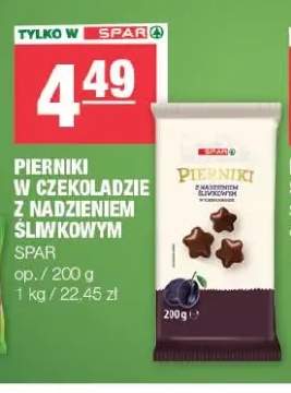 Pierniki w czekoladzie z nadzieniem śliwkowym Spar