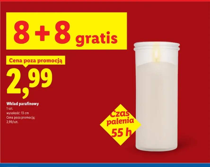 wkład parafinowy do znicza